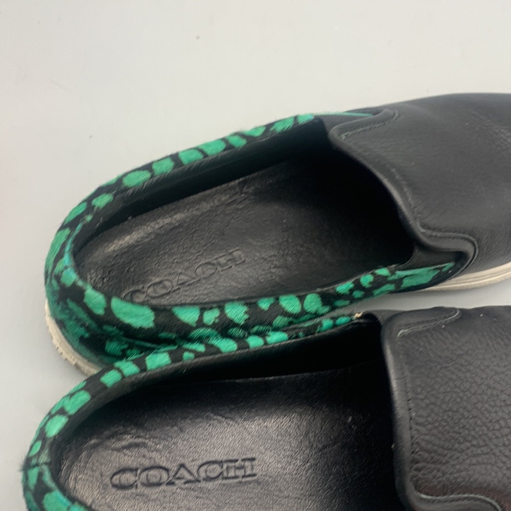 COACH SAMPLE LEATHER LEOPARD SLIP-ON SNEAKERS SIZE 9 - Picture 8 of 8